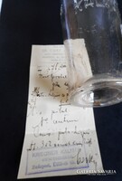 Kriegner György gyógyszerész üvege az 1900 évek elejéről + egy Kriegner recept