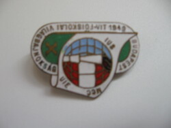 Retro VIT Főiskolai Világbajnokság 1949 Budapest jelvény