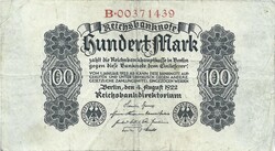 100 márka 1922.08.04. Németország 3.