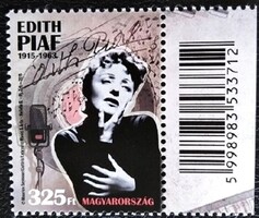 S5227k / 2015 Edith Piaf bélyeg postatiszta vonalkódos