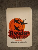 Retró Fecske cigaretta kártyanaptár (1975) – Gyűjtői állapot!