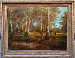 Méray Gyula (1879.1954) : Őszi erdő,60x80 cm.,59eft.