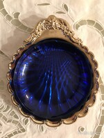 EZÜSTÖZÖTT - VAJTARTÓ - ÚJ - ANGOL - 16 x 13 x 2 cm - PLEXI BETÉT