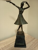 D.H. Chiparus táncosnő bronz szobor.