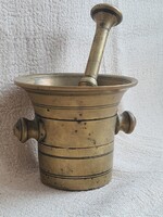 Antik sárgaréz mozsár