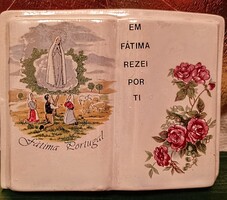 Porcelán asztal  / Polc / dísz: Nyitott könyv