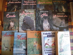 Fekete István könyv 12 db: Erdei Utakon; Cönde; Vuk;Gyeplő nélkül; Kele; Tüskevár; Uhu;
