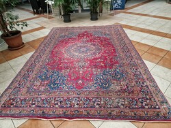 Vintage Iranian Meseedi 245x345 Handwoven Wool Persian Rug BFZ589