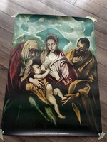 El Greco: A Szent család SZT. Erzsébettel festmény reprodukció nyomat poszter plakát Mária Kisjézus
