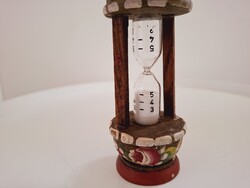 Old Painted Wooden Hourglass