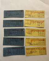 BKV Villamos és autóbusz vonaljegy 5-5 db 2 és 3 ft