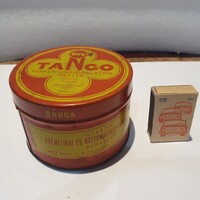 Retro Tango parketta, linóleum és bútorpaszta pléh doboz tartalommal KHV pipere a9