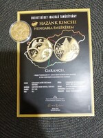 Hazánk Kincsei  Középmagyarország,Színarannyal bevont(Au999/1000)  rézötvözet