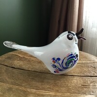 Régi JOSKA Crystal üveg kézműves madár szobor