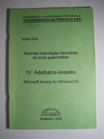 Kővári Zsolt IV. Adatbázis-kezelés könyv