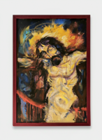 Kántor János: Korpusz – Monumentális méretű vászonfestmény, az Esztergomi Várban kiállított alkotás