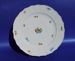 Régi Herendi porcelán süteményes kínáló tál tányér mezei virág mintás