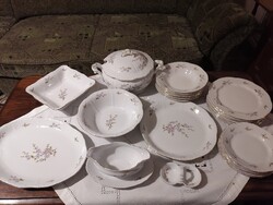 Zsolnay barackvirág mintás  aranyszegélyes 25 részes étkészlet