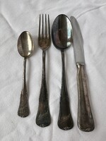 WMF ezüstözött Patent 90 villa, kanál, kés, kiskanál egyben, Michael gravir, nem polírozott