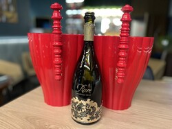 CHAMPAGNE CLUB - Piper-Heidsieck Pezsgőhűtő Páros – Jaime Hayón Tervezés, Tűzpiros, Barokk Stílusú