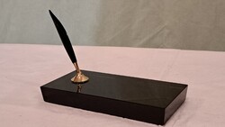 Cross Jet Black Crystal íróasztali tolltartó állvány, koromfekete kristály