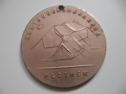 Retro Zeltjugendherberge Plothen ifjúsági sátor tábor plakett