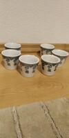 6 db Zsolnay mokkás csésze (ZSS49)