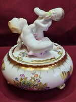 Herendi Viktória mintás nagyméretű puttós bonbonier