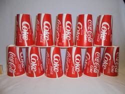 Tizenegy darab retro Coca-cola papír pohár - együtt