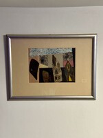 Veress Pál  Absztrakt  Festmény