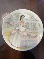 Francia Limoges porcelán dísz tányér jelenetes gyönyörű.