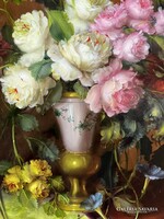 Fürst József művésztől 82 cm átmérő plusz keret