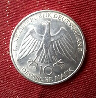 1972-es német 10 márkás ezüst érme (olimpiai játék tiszteletére kibocsátott)