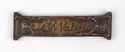 1Z170 Tóth Valéria ( Tóth Vali ) névtábla bronz plakett