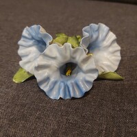 Régi herendi porcelán kék tulipán csokor sérült