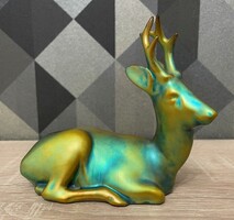 MÁSODIK ZSOLNAY AUKCIÓ! Antik Zsolnay eozinos figura! Hibátlan állapotban! Gyönyörű!