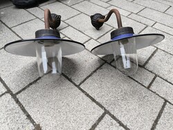 Vas-öntöttvas Fali làmpa falikar zomànc és Üveg búra. Csarnok làmpa jellegű masszív!