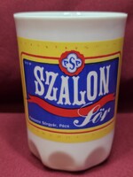 Zsolnay "szalon sör" porcelán sörös pohàr