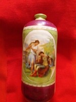 Antik ALT WIEN barokk jelenetes porcelán váza nagyon ritka és szép állapot 22 x 10 cm képek szerint