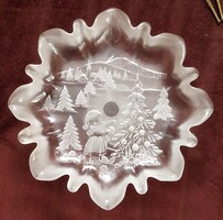 Mikasa "Christmas story" asztali kínáló,sütis talpas