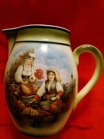 Antique Altwien baroque scene porcelain pitcher jug, very rare and beautiful condition, 22 cm according to pictures