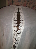 Csodaszép vintage stílusú csipkés vitrázs függöny pár