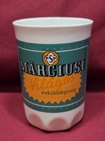 Zsolnay "márciusi sör" porcelán sörös pohàr