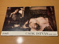 Gyűjtői ritkaság! Újszerű állapotban lévő 1985-ös Csók István falinaptár!