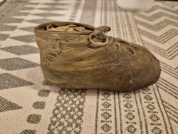 Antique Infant / Baby Shoe Made of Satin Leather