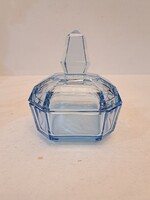 Art deco glass box, bonbonnier, jewelry holder, colored glass, 1920-30s