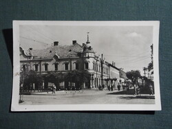 Képeslap,Szekszárd,Garay tér és Széchenyi utca sarkán álló Szegzárd Szálló,1956-