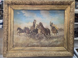 Viski János (1891-1987) - Vágtató ménes