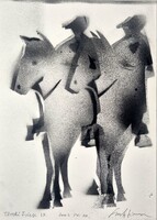 Csorba Simon László - Töreki Friese IX, 42 x 30 cm szórt festék, papír