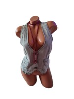 Halvány Szürke Farmer Mellény. Méret: (44 -46! Kód: ME 283